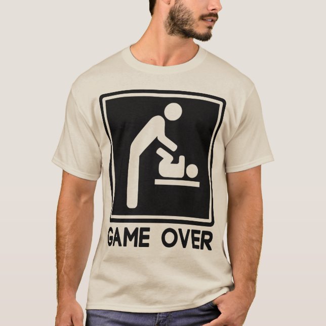 T-shirt Jogo sobre o bebê novo para o pai do pai (Frente)