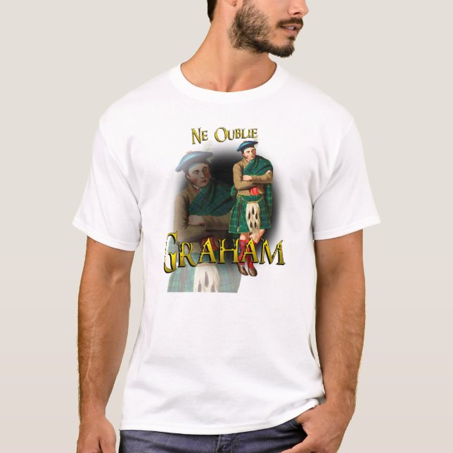 T-shirt Jogos das montanhas do Ne Oublie de Graham do clã (Frente)