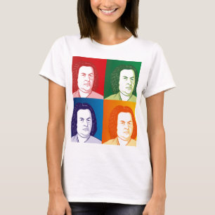 T-shirt Johann Sebastian Bach im Cartoon Stil