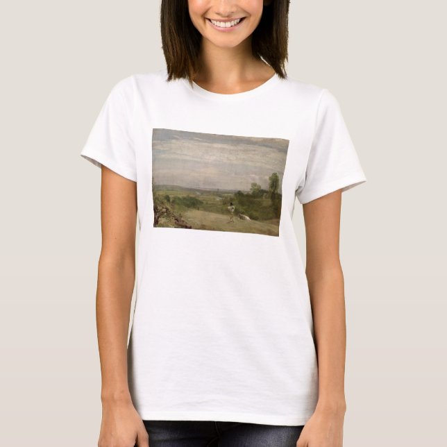 T-shirt John Constable | Manhã de Verão: Dedham de Langh (Frente)