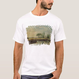 T-shirt John Constable uma barca abaixo do fechamento de