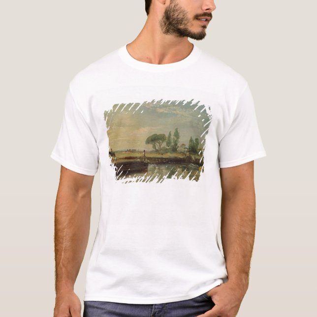 T-shirt John Constable | uma barca abaixo do fechamento de (Frente)