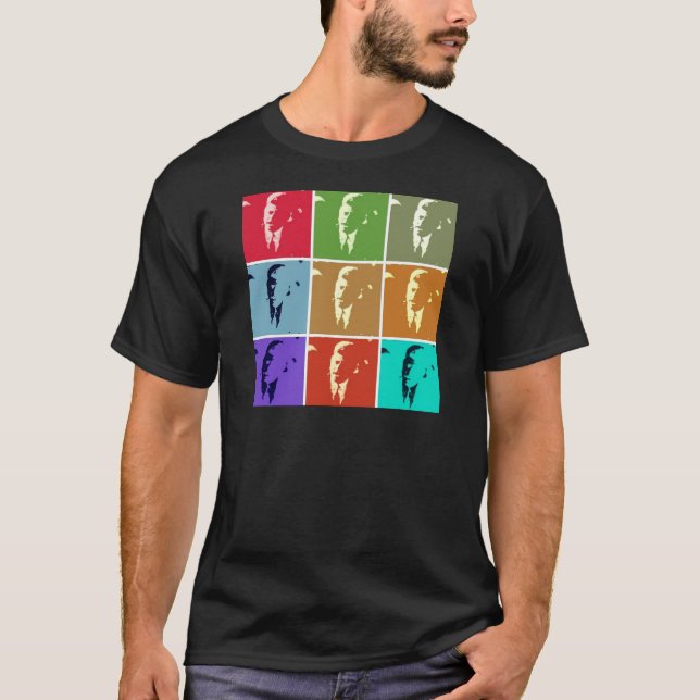 T-shirt John F Kennedy/JFK Pop Art (Frente)