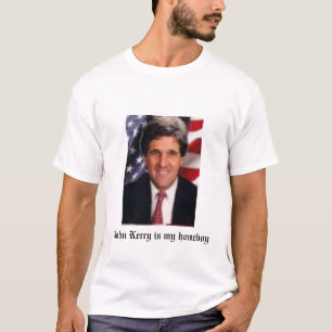 T-shirt John Kerry é meu ficar em casa