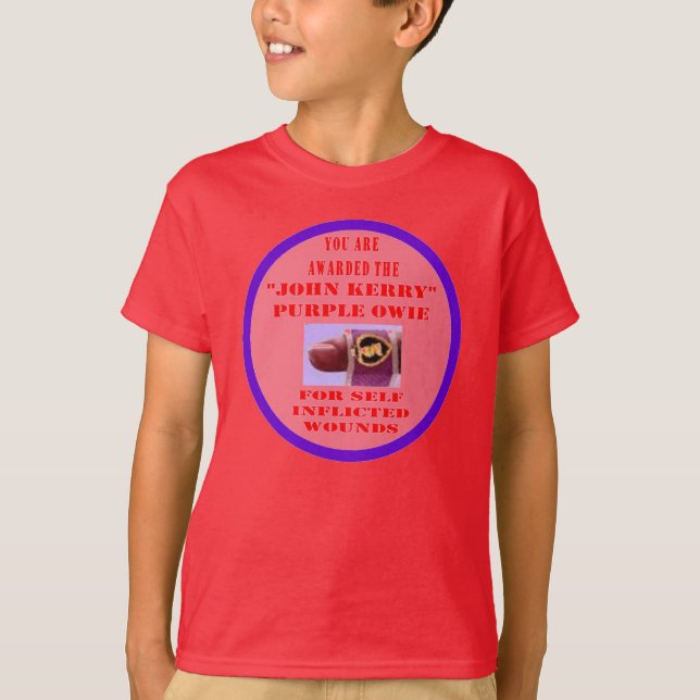 T-SHIRT JOHN KERRY PURPLE OWIE (Frente)
