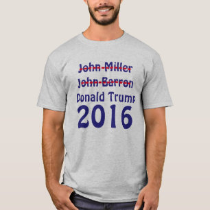 T-shirt John para fora cruzado Miller e John Barron 2016