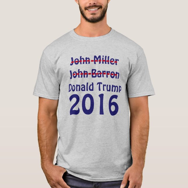 T-shirt John para fora cruzado Miller e John Barron 2016 (Frente)