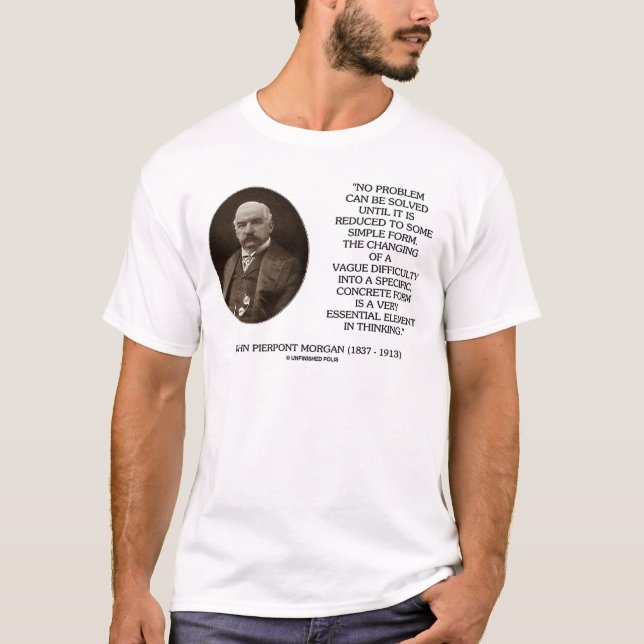 T-shirt John Pierpont Morgan Nenhum Problema Pode Ser Reso (Frente)