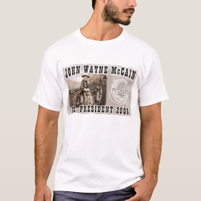 T-shirt John Wayne McCain '08 (Frente)