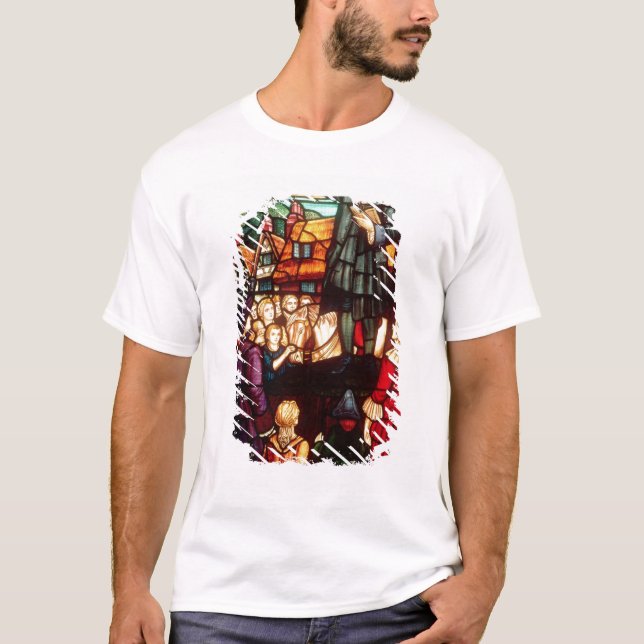T-shirt John Wesley que Preaching os evangelho em (Frente)