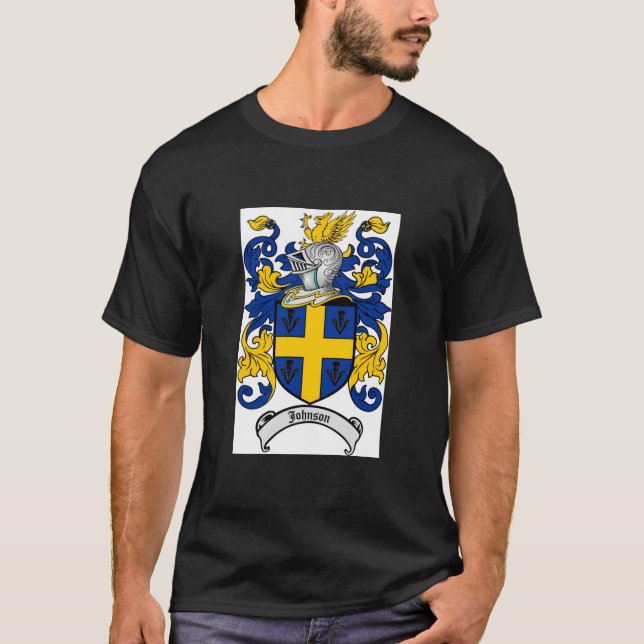 T-shirt Johnson Family Crest - Casaco de Armas (Frente)