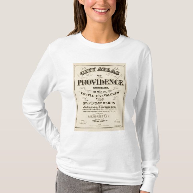 T-shirt Johnston Rhode - cidade muito adiantada de Hopkins (Frente)