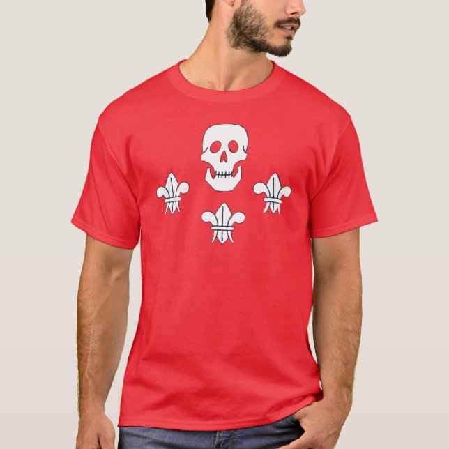 T-SHIRT JOLLY ROGER SKULL E TRÊS MENTIRAS FLAG (Frente)
