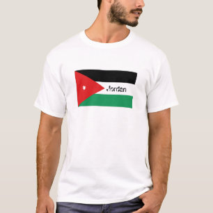 T-shirt jordano da lembrança da bandeira de Jord
