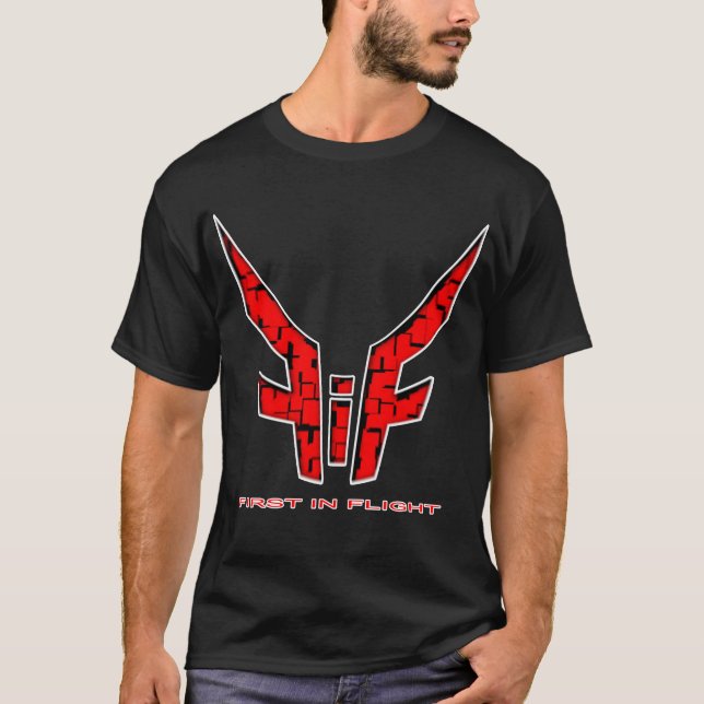 T-shirt Jovens pretos/vermelhos B (Frente)