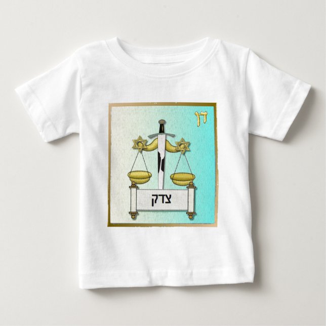 T-shirt Judaica 12 Tribos Israel Dan Art (Frente)