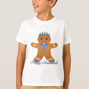 T-shirt Judaica Hanukkah Gingerpão Man Menorah