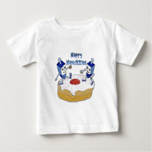 T-shirt Judaica Happy Hanukkah Dançando Sonhos Dobra
