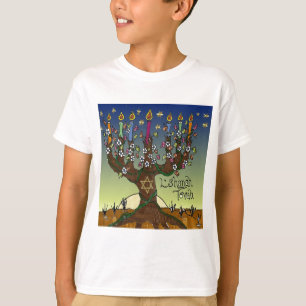 T-shirt Judaica L'shanah Tovah Tree Of Life Gifts Roupa