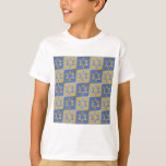 T-shirt Judaica Star De David Metal Dourado Azul<br><div class="desc">Você está vendo a coleção de Design Lee Hiller. Roupa,  Ofertas e Coleções Lee Hiller Fotografia ou Coleção de Arte Digital. Você pode ver sua fotografia da Nature em http://HikeOurPlanet.com/ e seguir seu blog de caminhada no Hot Primavera National Park.</div>