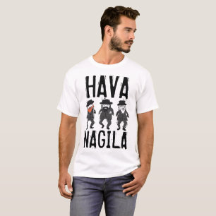 T-shirt judaicos alegres engraçados de HAVA NAGIL