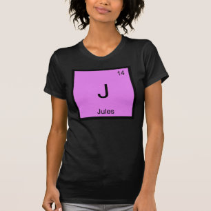 T-shirt Jules Nome Química Elemento Tabela Periódica