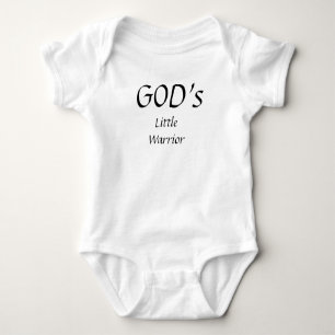 T-shirt Jumpsuit do bebê - o guerreiro pequeno do deus