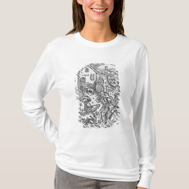 T-shirt Junho, tosquia de ovinos, Gêmeos (Frente)