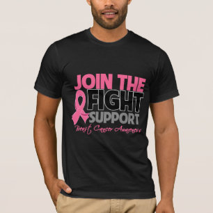 T-shirt Junte-se à consciência do cancro da mama do apoi