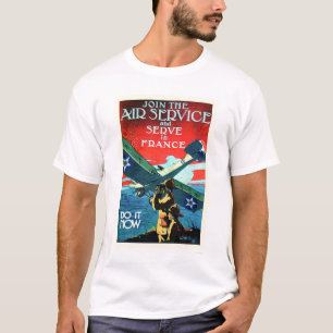 T-shirt Junte-se ao serviço aéreo e ao saque em France