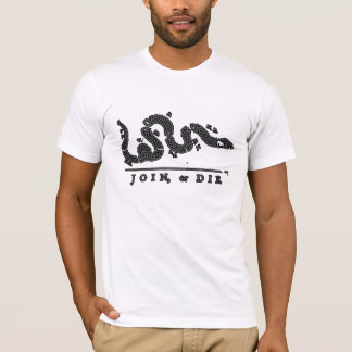 T-shirt Junte-se, ou morra-se americano