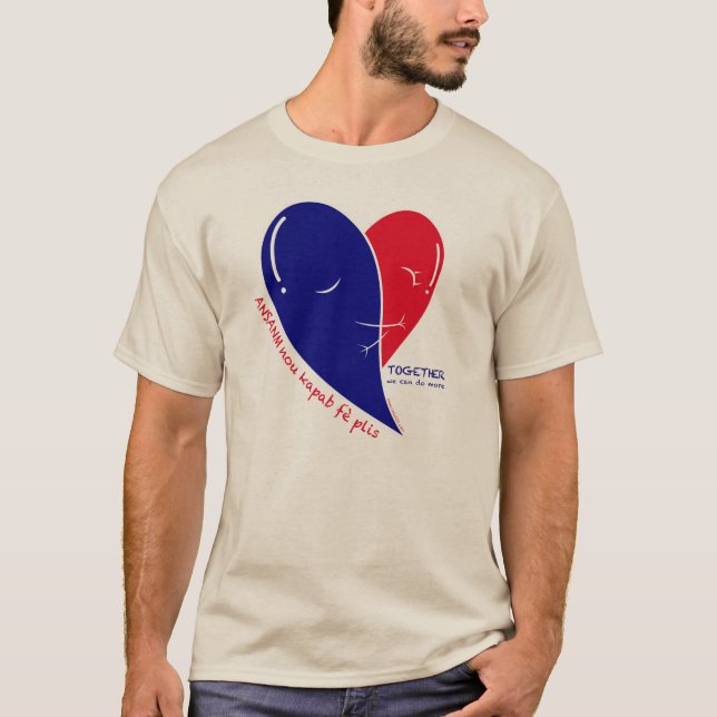 T-shirt Junto nós podemos fazer mais - crioulo (Frente)
