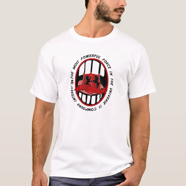 T-shirt Juros Compostos dinheiro (Frente)
