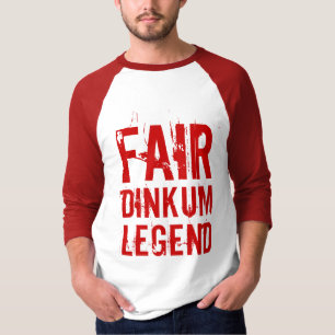 T-shirt justo da legenda de Dinkum