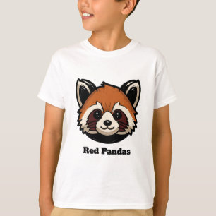 T-Shirt Juvenil Panda Vermelha Personalizada (nome