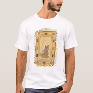 T-shirt Juventude assentada que guardara um copo, do