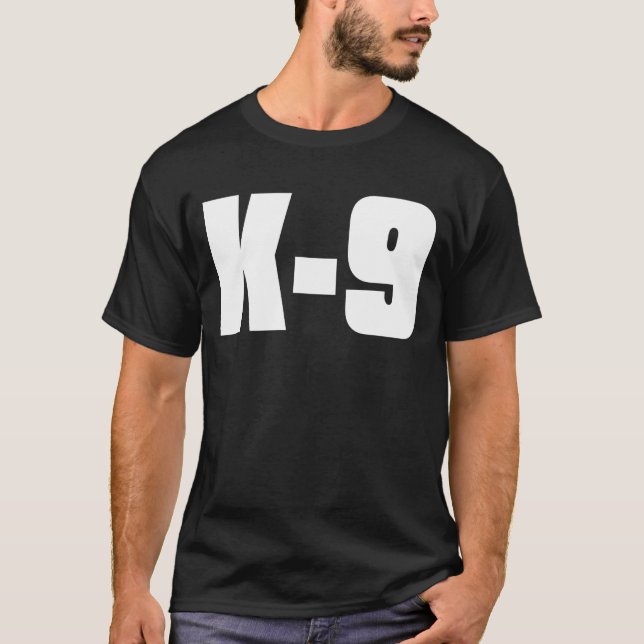 T-shirt K-9 preto (Frente)