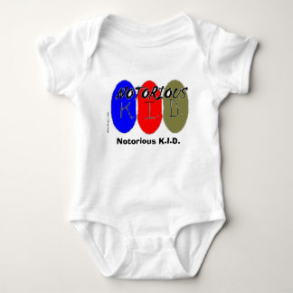 T-shirt K.I.D notório. Creeper infantil