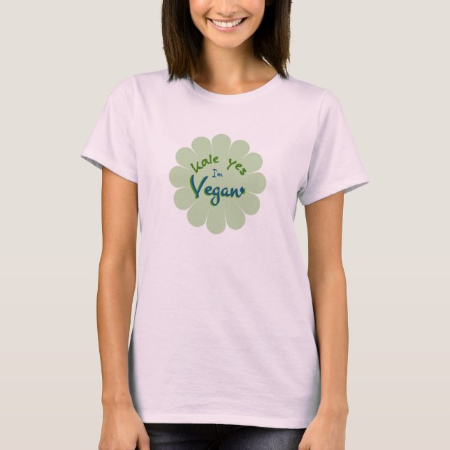 T-shirt Kale Sim, sou Vegan (Frente)