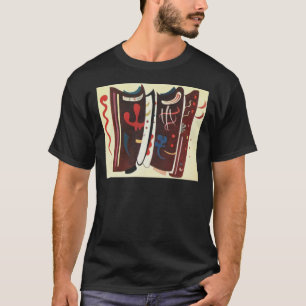 T-shirt Kandinsky Brown com Abstrato suplementar