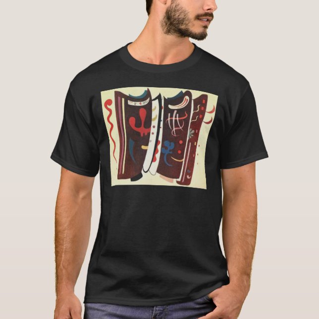 T-shirt Kandinsky Brown com Abstrato suplementar (Frente)