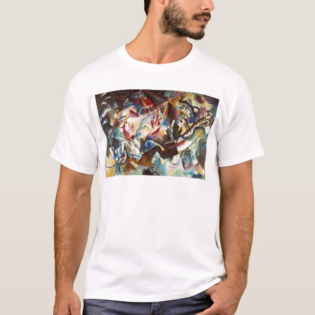 T-shirt Kandinsky Composition VI Abstrato Pintura (Frente)