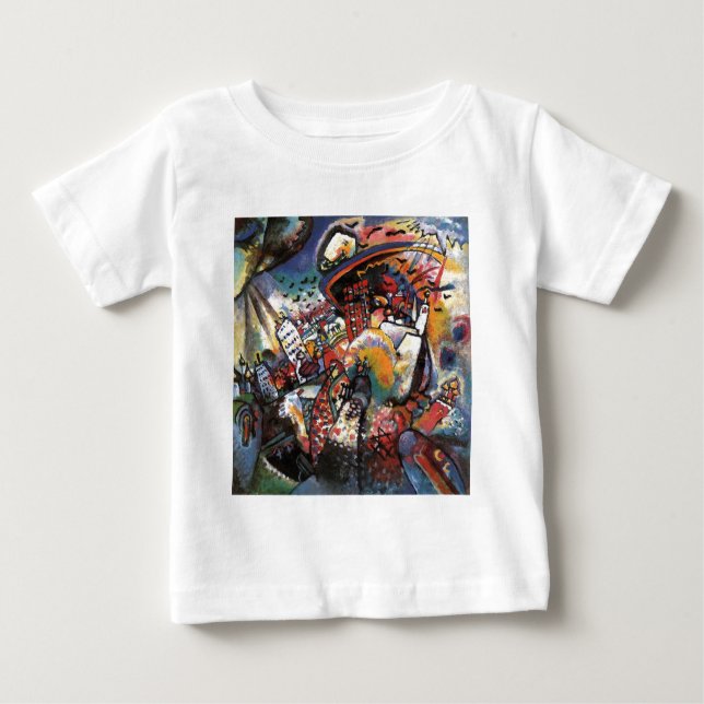 T-shirt Kandinsky Moscou I Cityscape Abstrato Painting (Frente)