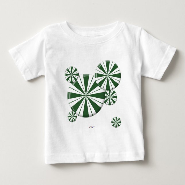 T-shirt Kandy de Stripe de Spearmint (Frente)
