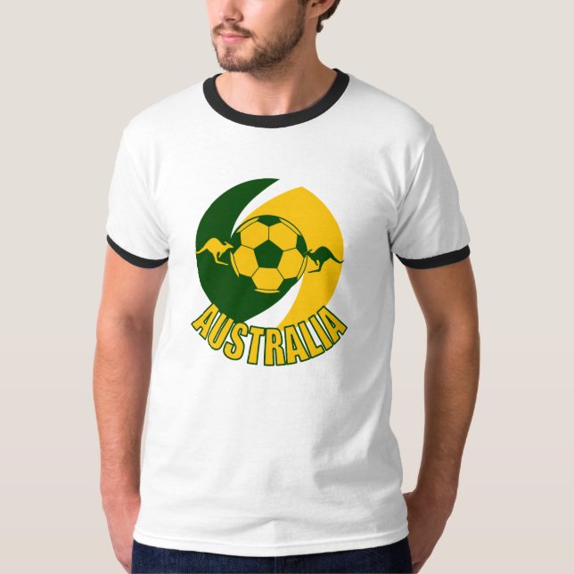 T-shirt Kanga da bola de futebol de Austrália (Frente)
