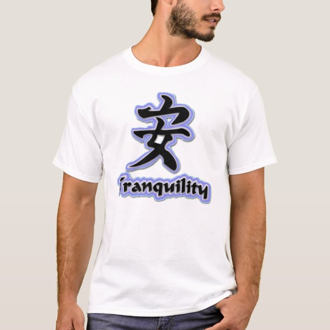 T-shirt Kanji da tranquilidade (Frente)