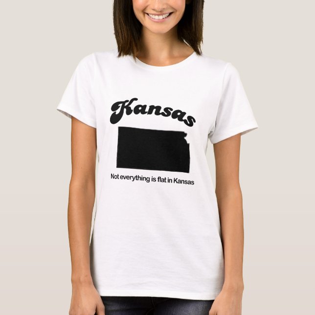 T-shirt Kansas - não tudo é liso (Frente)
