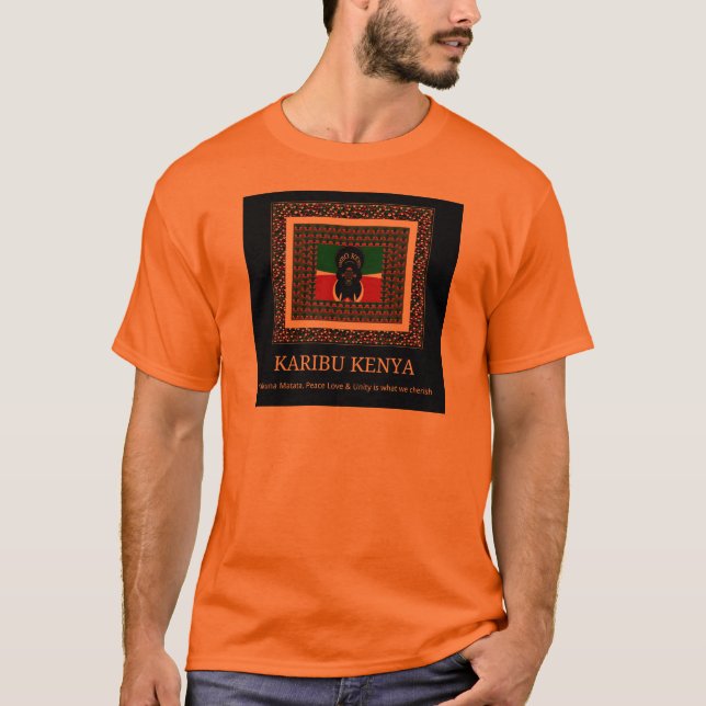 T-shirt Karibu Kenya Hakuna Matata (Frente)