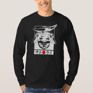 T-shirt [katakana] Caráter branco Samurai