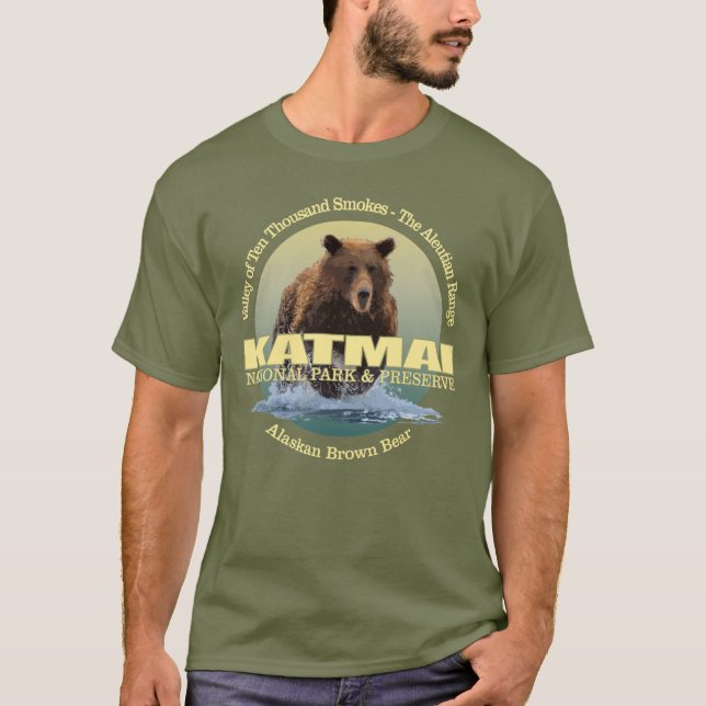 T-shirt Katmai (Urso Marrom) WT (Frente)